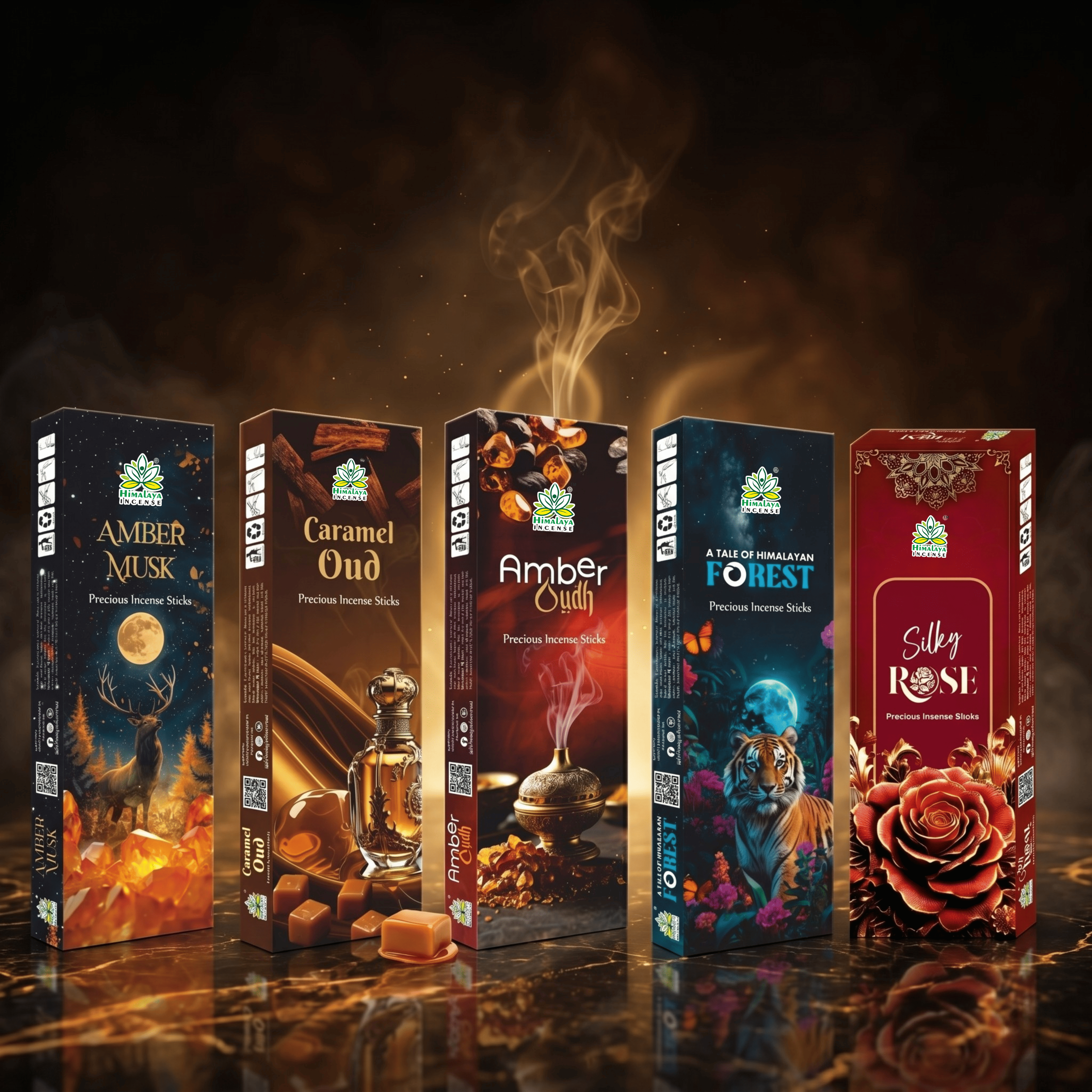 Himalaya Precious Incense Luxury Collection | Premium Aromatic Incense Sticks Pack of 5