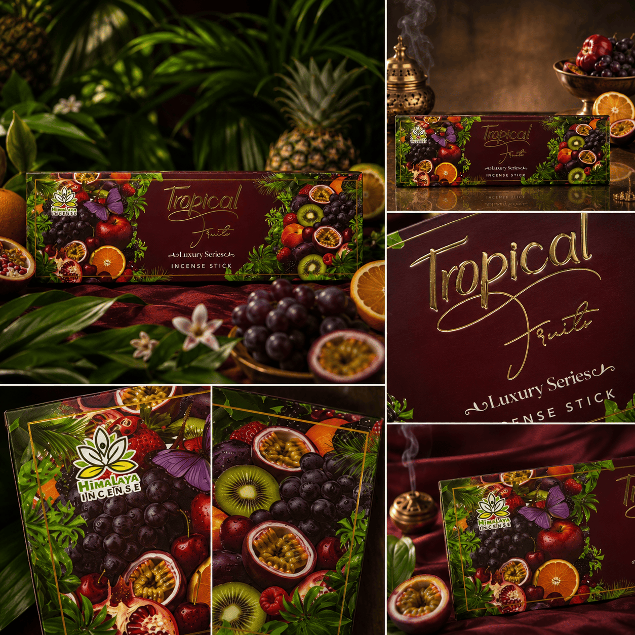 Tropical Fruits Incense Sticks – Premium Fruity Incense Sticks for Home Fragrance, Meditation & Daily Aromatherapy - 50Grm