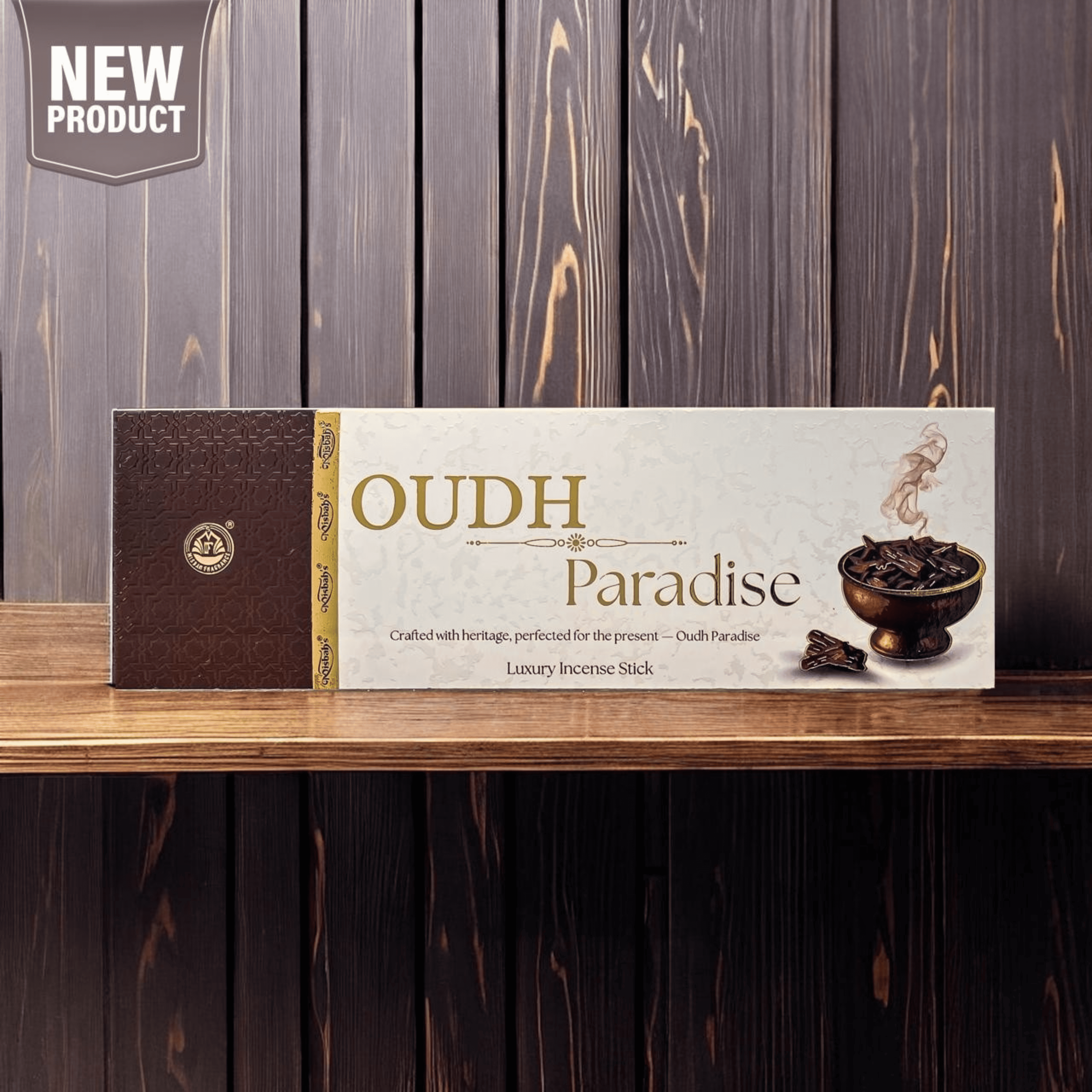 Misbah Fragrances Oudh Paradise Luxury Incense Sticks – Premium Oud Agarwood Fragrance | Best Incense Sticks for Home, Meditation & Aromatherapy - 50Grm