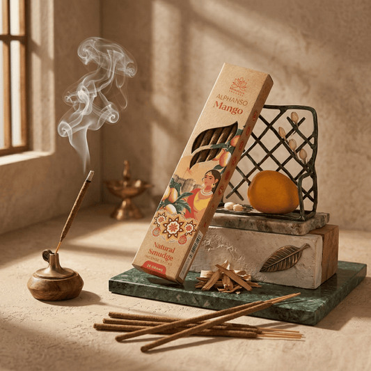 Alphonso Mango Smudge Incense Sticks – Premium Natural Incense, Long Lasting Luxury Aroma for Home Fragrance - 25G / Box