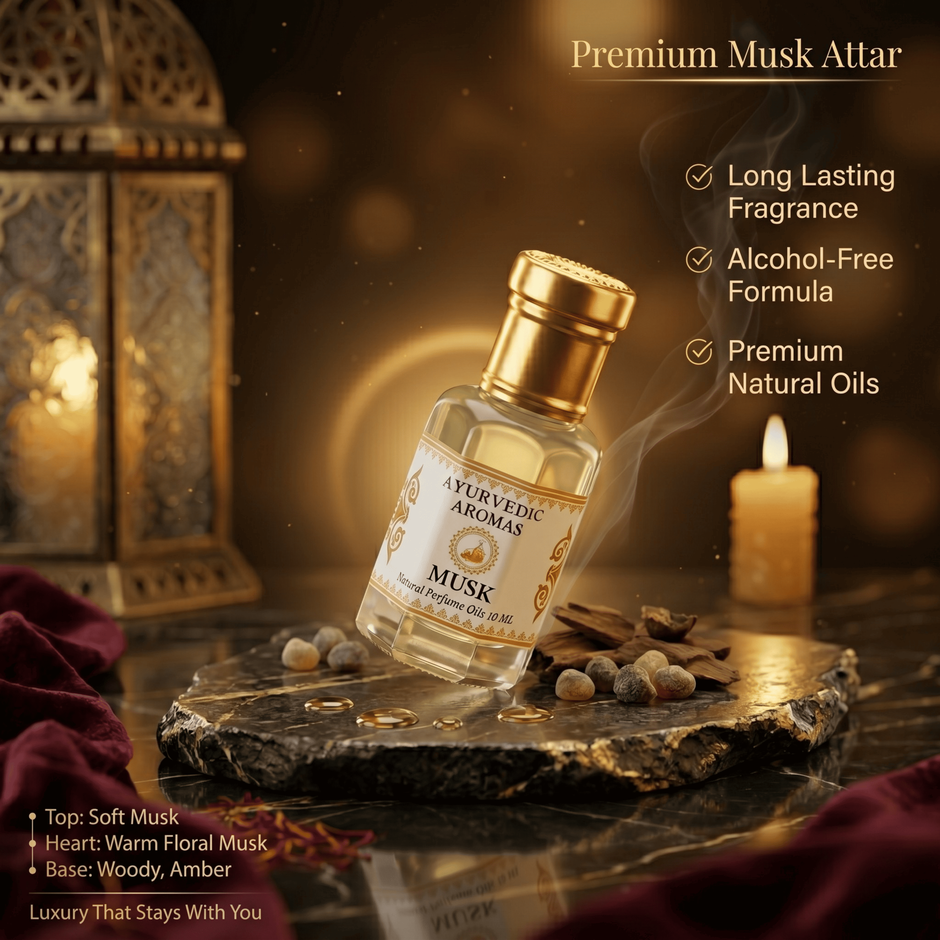 Musk Classic Roll-On Attar 10ml – Deep Warm Musk Attar Fragrance
