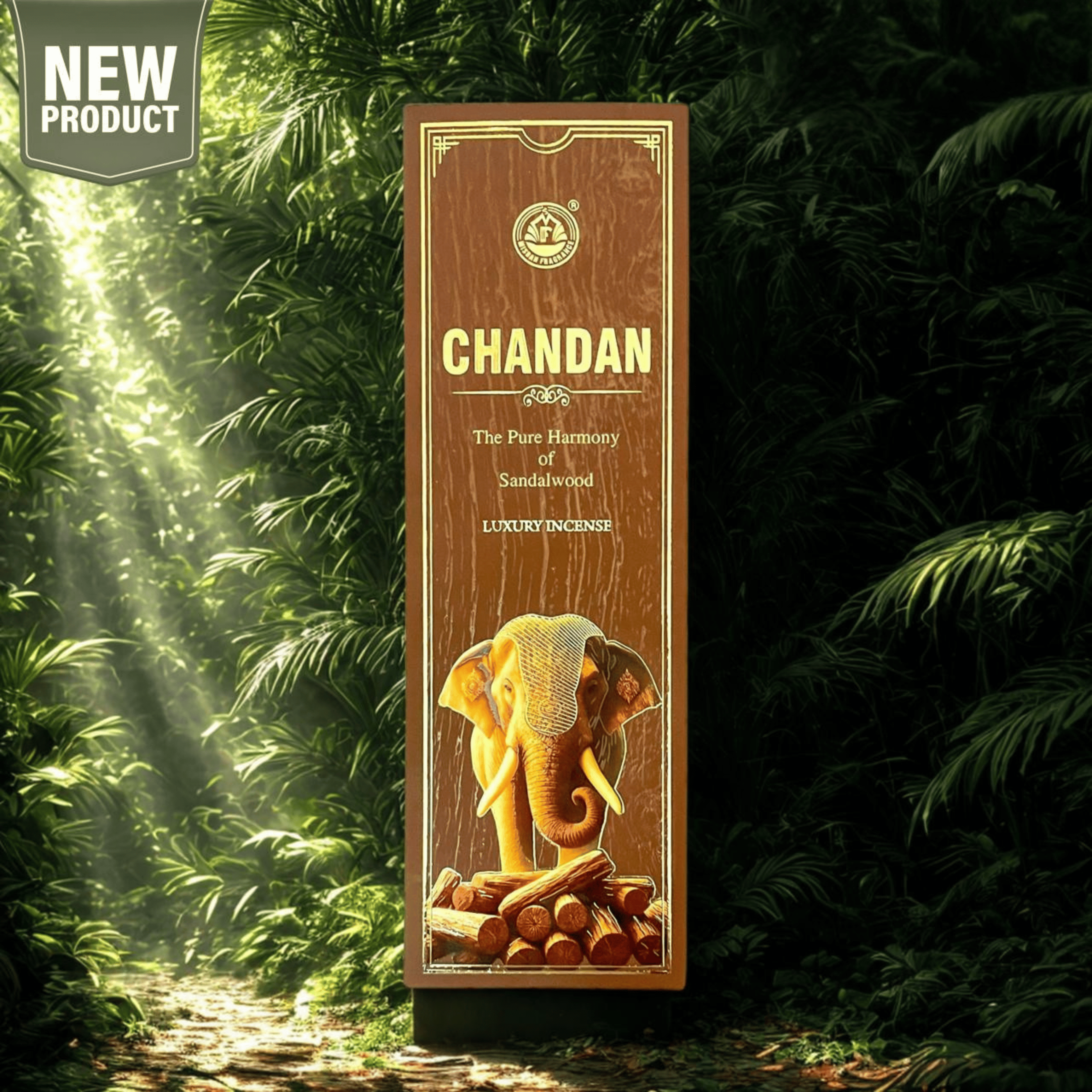 Misbah Fragrances Chandan Luxury Incense Sticks – Pure Sandalwood Premium Incense | Best Incense Sticks for Meditation, Prayer & Home Fragrance - 50 Grm