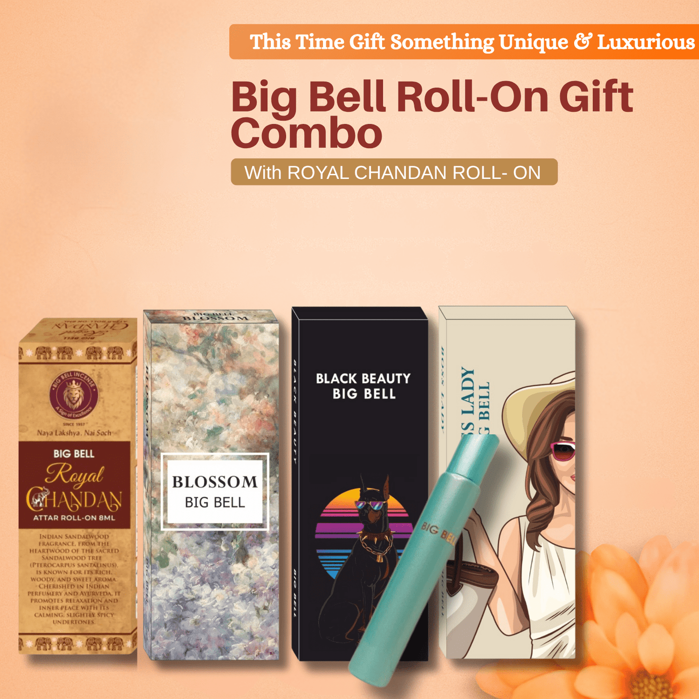 Big Bell Roll On Gift Box – Festival Edition | Premium Attars for Gift Pack