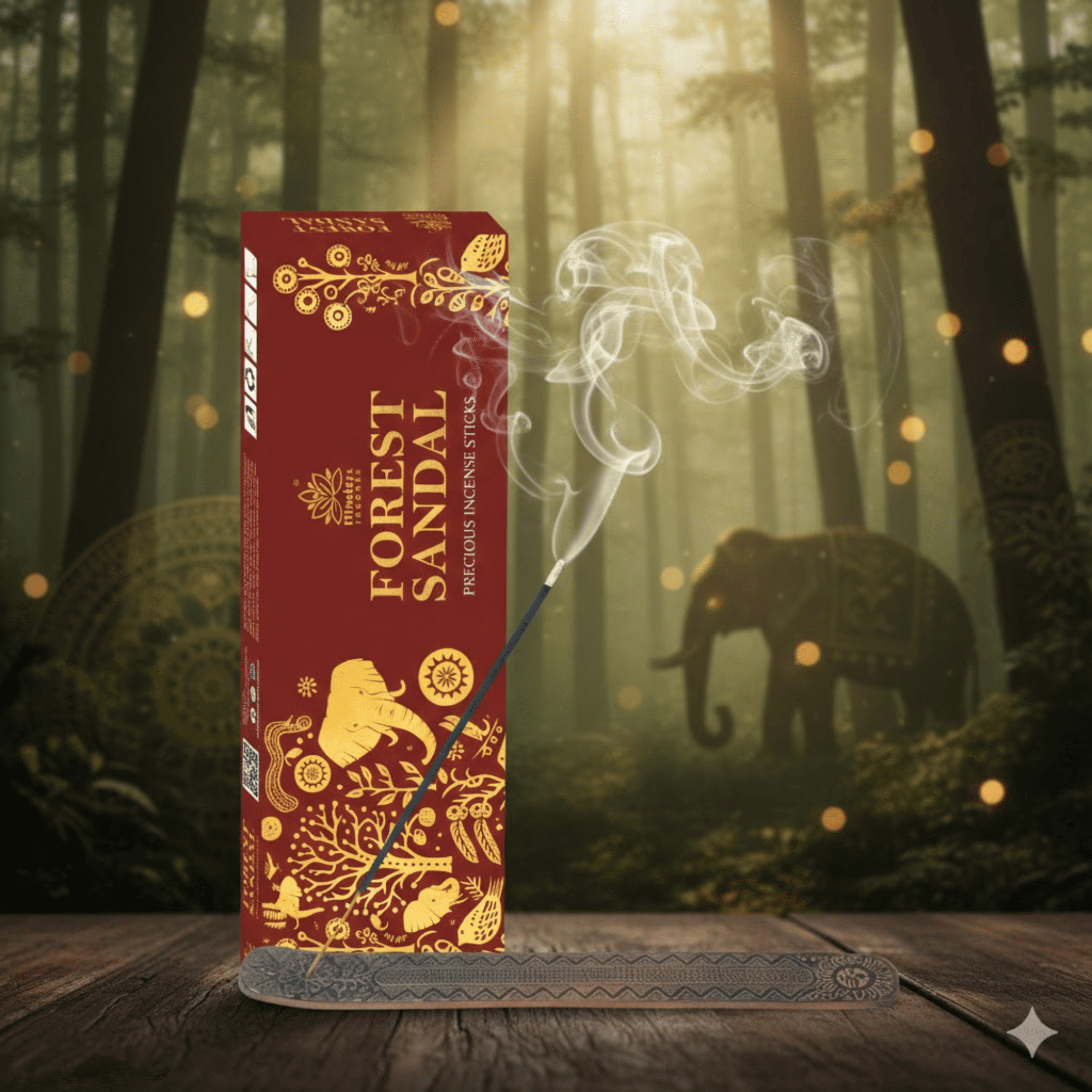 Himalaya Forest Sandal Luxurious Incense Sticks 50 Gms Pack With Metal Incense Sticks Holder
