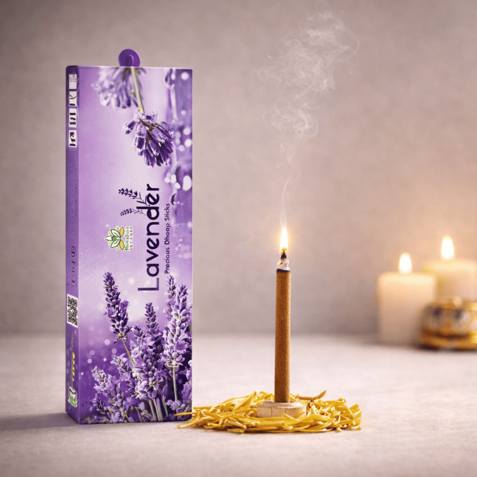 Himalaya Lavender Precious Dhoop Sticks - Bambooless Incense Sticks - 50 Grm