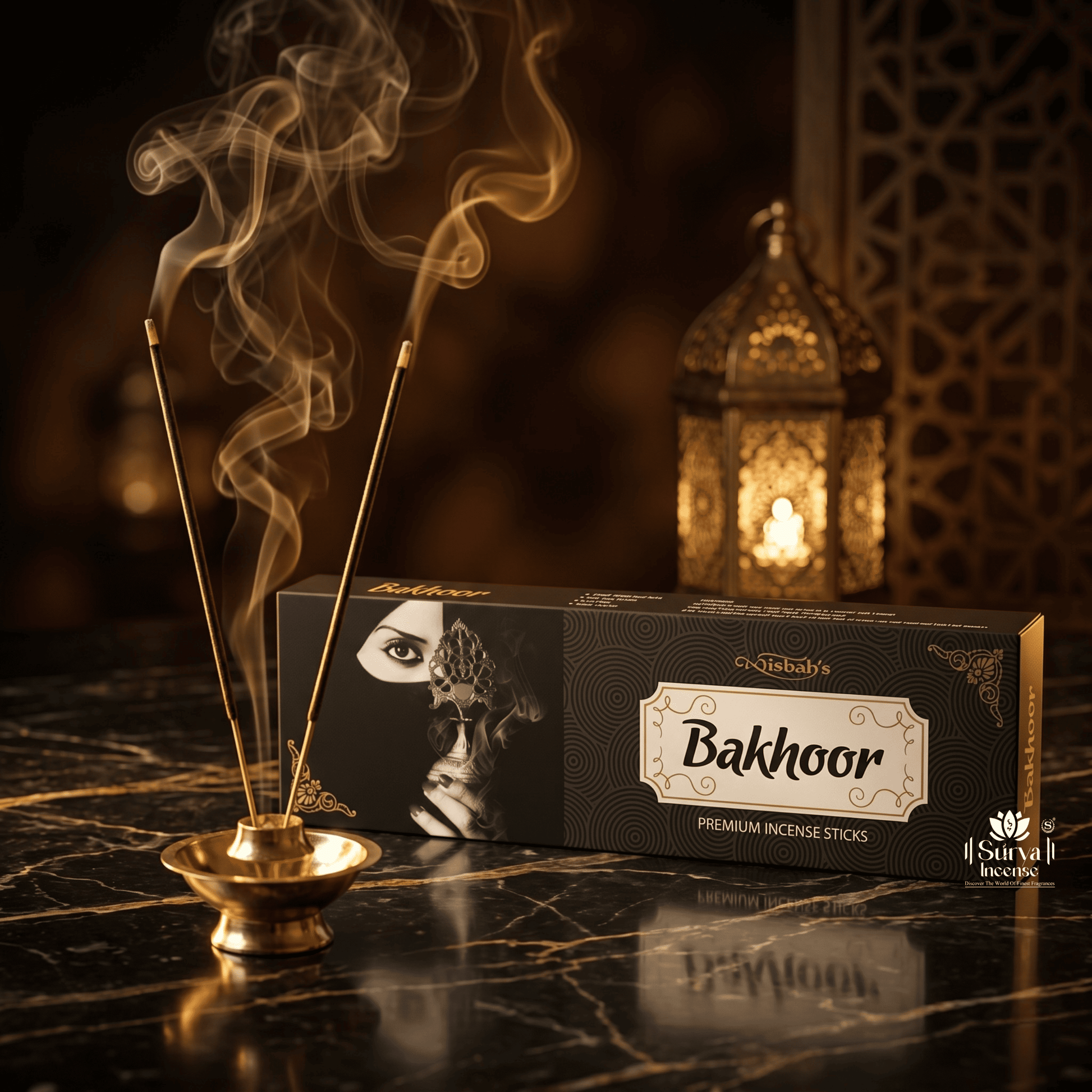 Misbah’s Bakhoor Incense Sticks Pack of 4 (50g Each) – Premium Arabic Fragrance Agarbatti | Long Lasting Oud Bakhoor Aroma