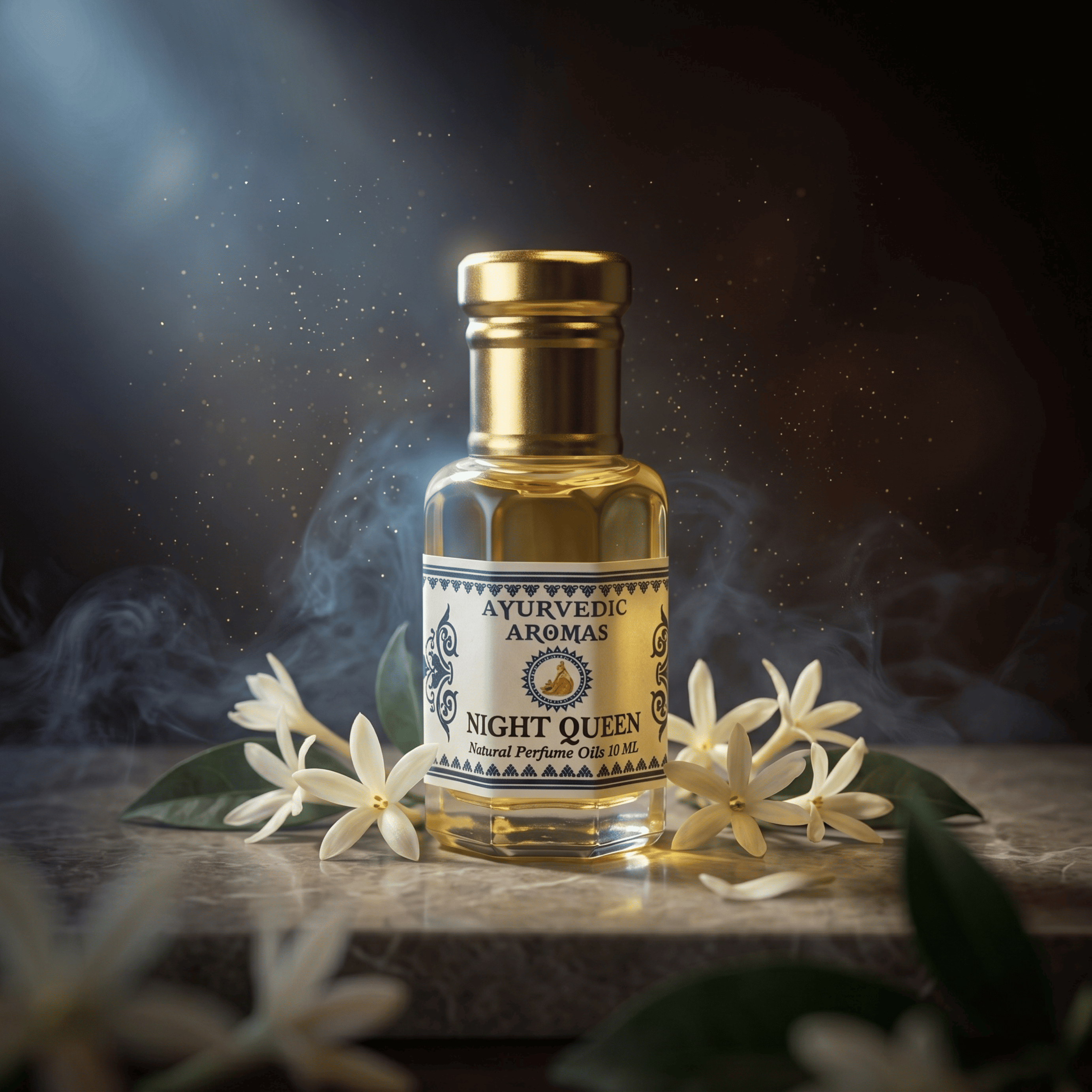 Night Queen Floral Roll-On Attar 10ml – Deep Exotic Night Bloom Fragrance