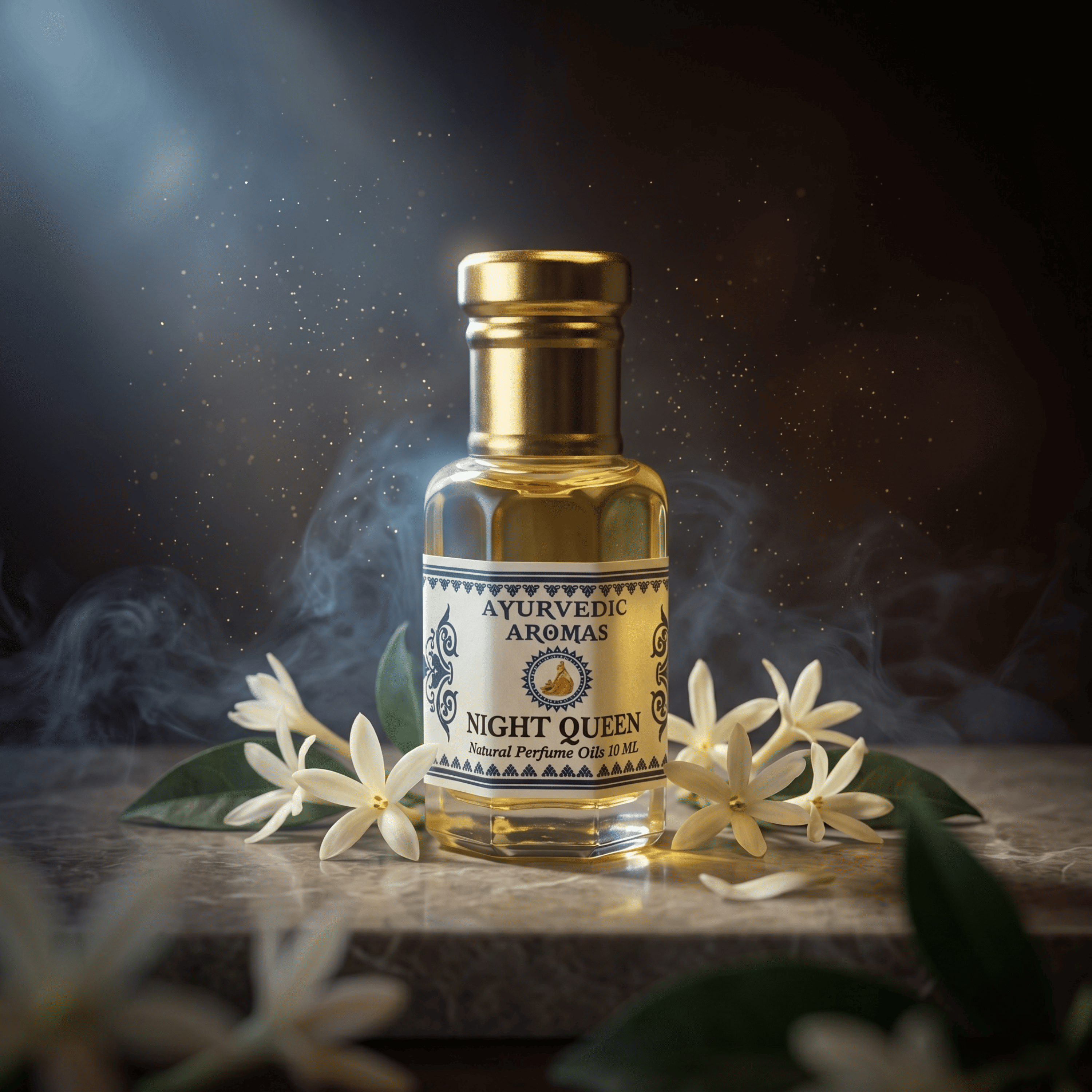 Night Queen Floral Roll-On Attar 10ml – Deep Exotic Night Bloom Fragrance