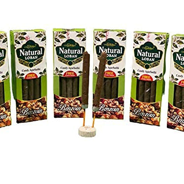 Misbah’s Natural Loban Benzoin Candy Agarbathi – Premium Long Lasting Incense Sticks (Pack of 6) | Pure Loban Fragrance