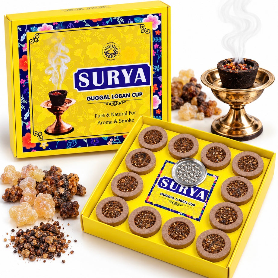 Surya Guggal Loban Cups for Pooja & Home Fragrance