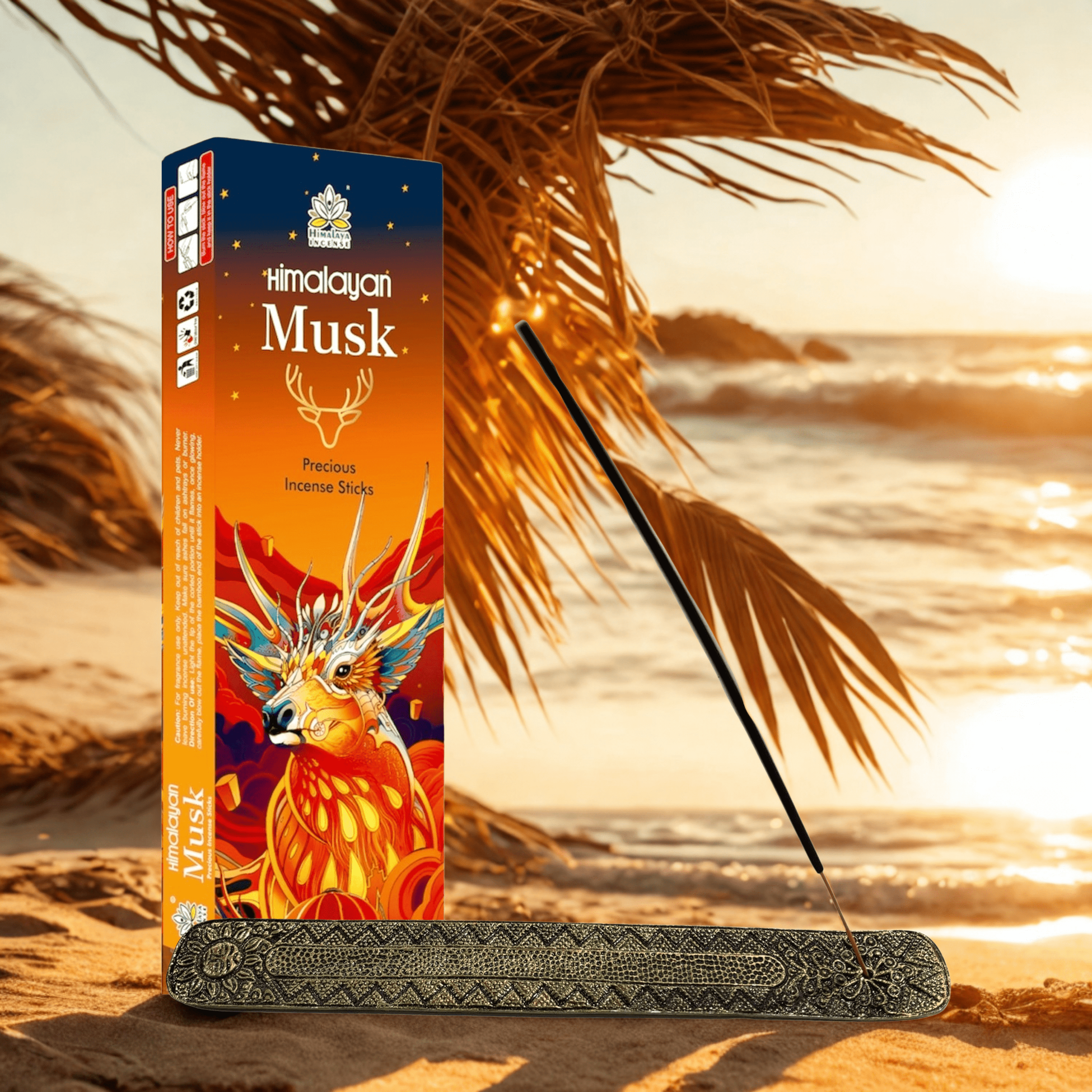 Himalayan Musk Luxurious Incense Sticks 50Gm With Metal Incense Sticks Holder