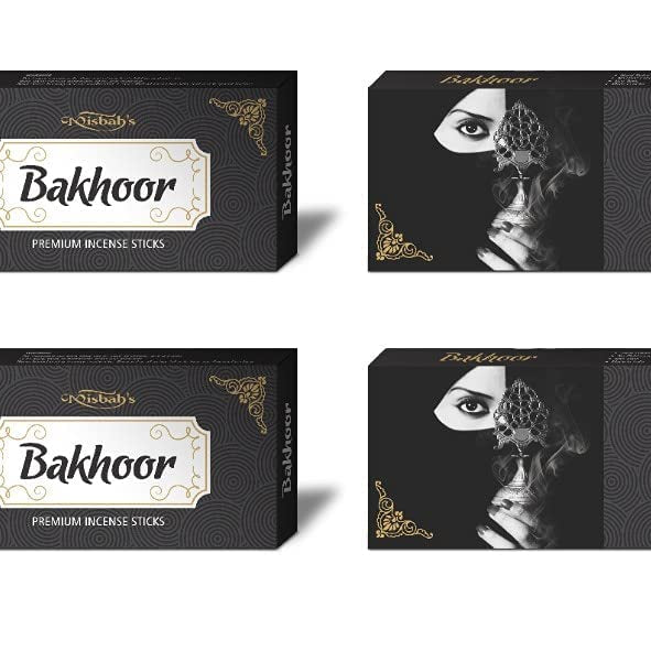 Misbah’s Bakhoor Incense Sticks Pack of 4 (50g Each) – Premium Arabic Fragrance Agarbatti | Long Lasting Oud Bakhoor Aroma
