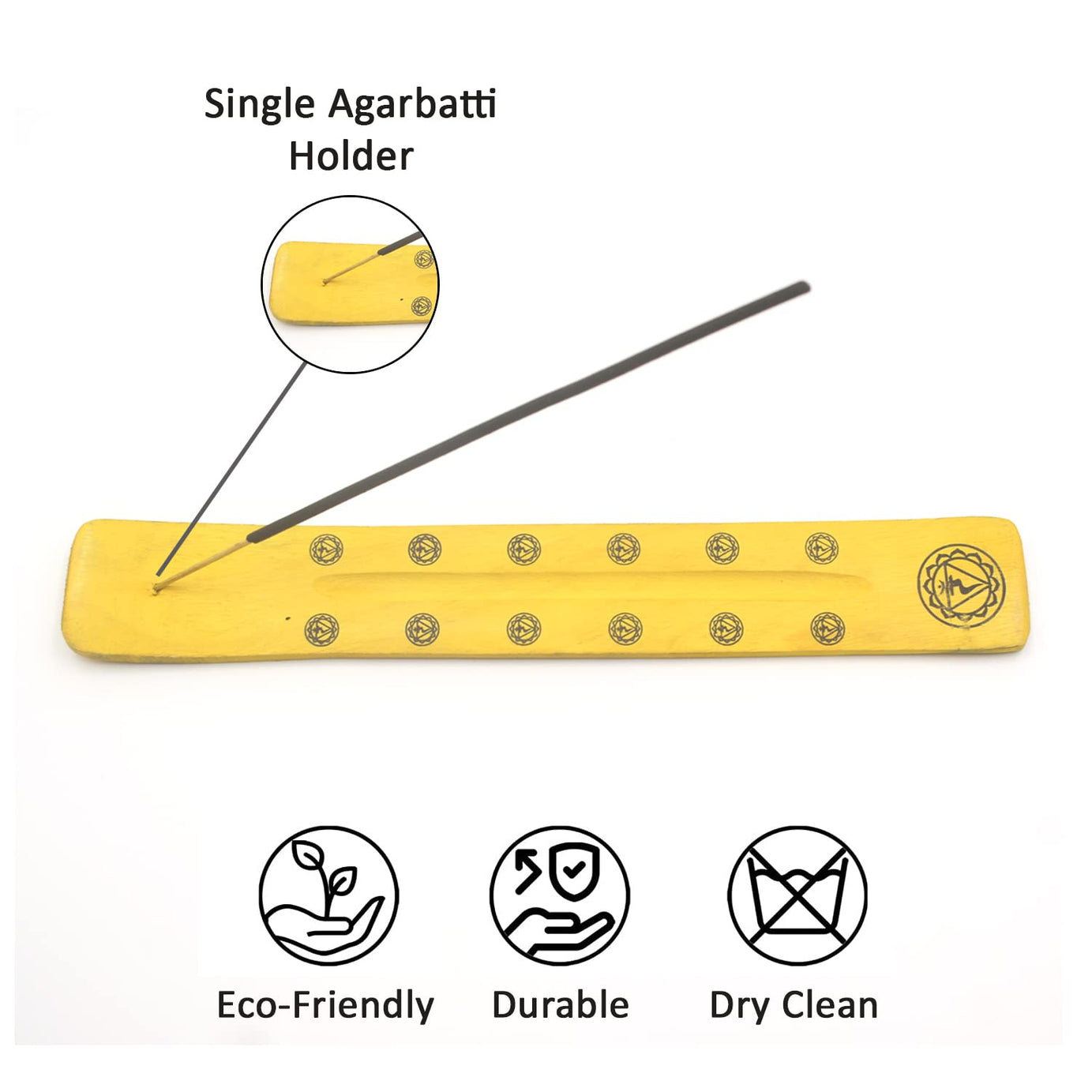 Surya Agarbatti Stick Stand with Printed Traditional Design 7 Chakra | Handmade Incense Holder for Sticks & Cones