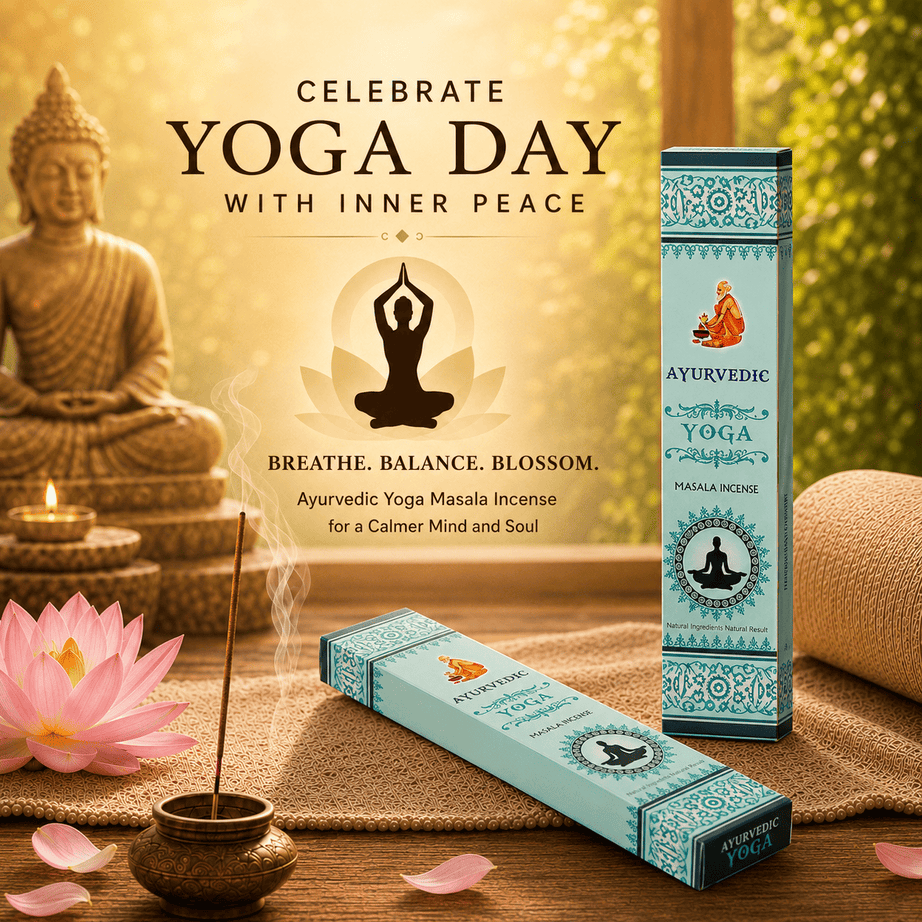 Ayurvedic Yoga Masala Incense Sticks - 12 Packs x 15 Sticks Each
