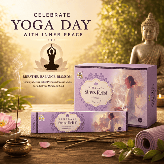 Himalaya Stress Relief Premium Incense Sticks | Relaxing Aromatherapy Blend | Natural Masala Calming Fragrance - 15G / Box