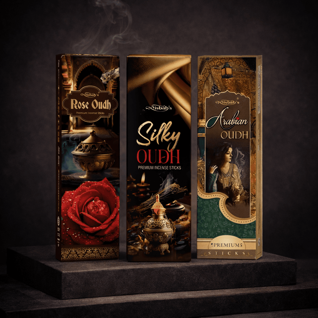Luxury Oud Collection – Pack of 8 Premium Incense Sticks Combo