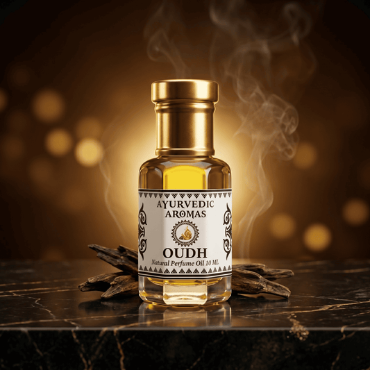 Ayurvedic Oudh Attar – Premium Alcohol-Free Oud Perfume Oil, Deep Woody Luxury Fragrance, Long Lasting Attar for Men & Women – 10ml