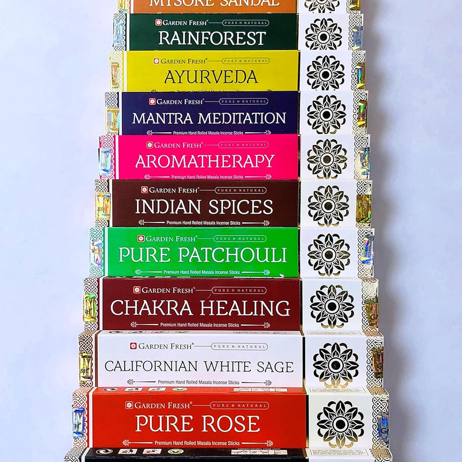 Garden Fresh Premium Collection Incense Sticks Gift pack - 12packs x 15gm Each