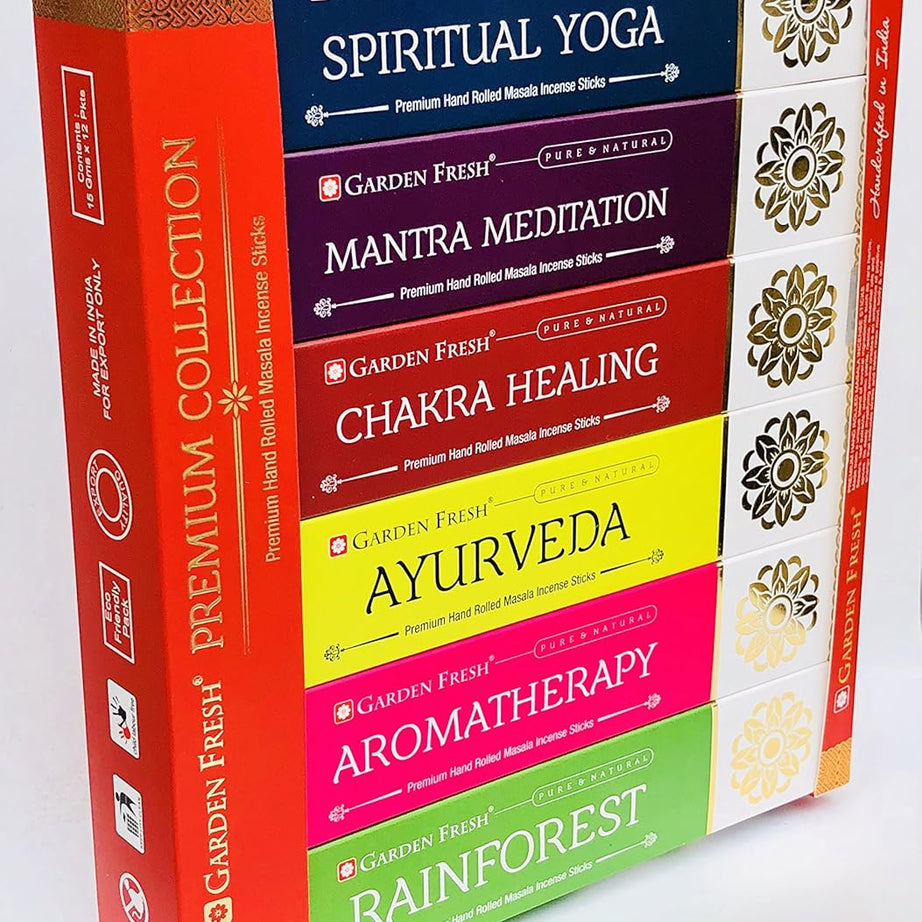 Garden Fresh Premium Collection Incense Sticks Gift pack - 12packs x 15gm Each