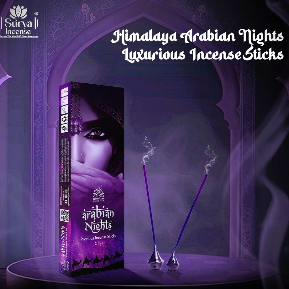 Himalaya Arabian Nights Luxurious Incense Sticks 50 Gms With Metal Incense Sticks Holder