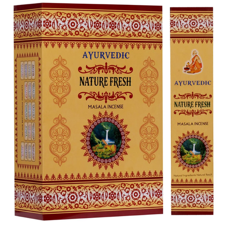 Ayurvedic Nature Fresh Masala Incense Sticks - 12 Packs x 15 Sticks Each