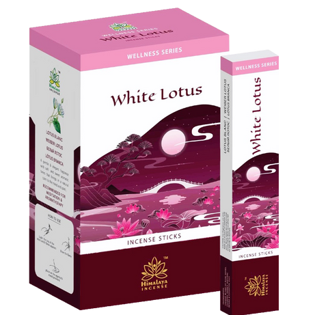 Himalaya White Lotus Incense Sticks Pack Of 3 x 15gm Each