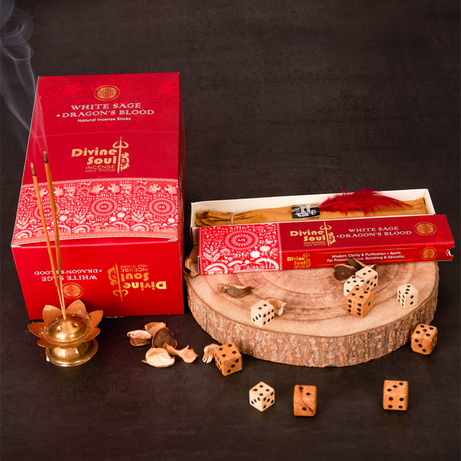 Divine Soul White Sage + Dragon’s Blood - 12packs x 15gm Each