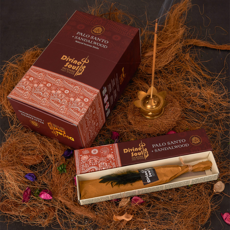 Divine Soul Palo Santo + Sandalwood - 12packs x 15gm Each