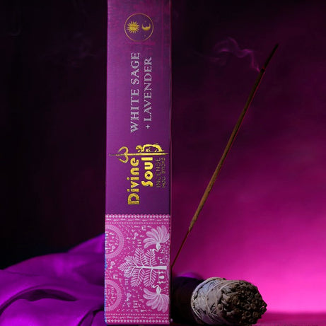 Divine Soul White Sage + Lavender Incense Sticks