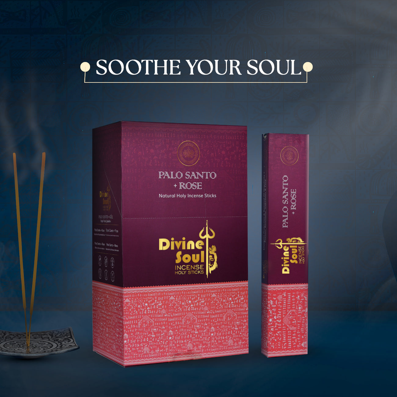 Divine Soul Premium Incense Gift Pack – Perfect Diwali Incense Gifts | Unique Diwali Gift Set | Ganesh Chaturthi Gift Set | Festive Aromatherapy Combo - Pack of 8 with Free Metal Leaf Holder