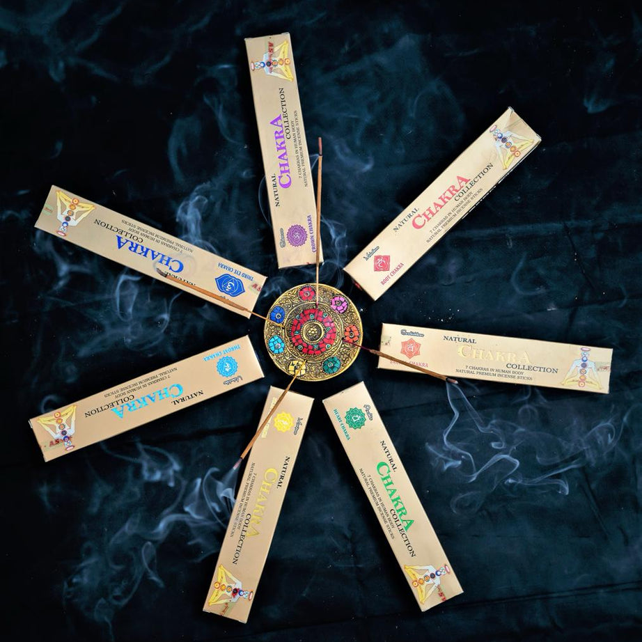 Ayurvedic 7 Chakra Collection Incense Sticks - 7 Packs x 15gm Each