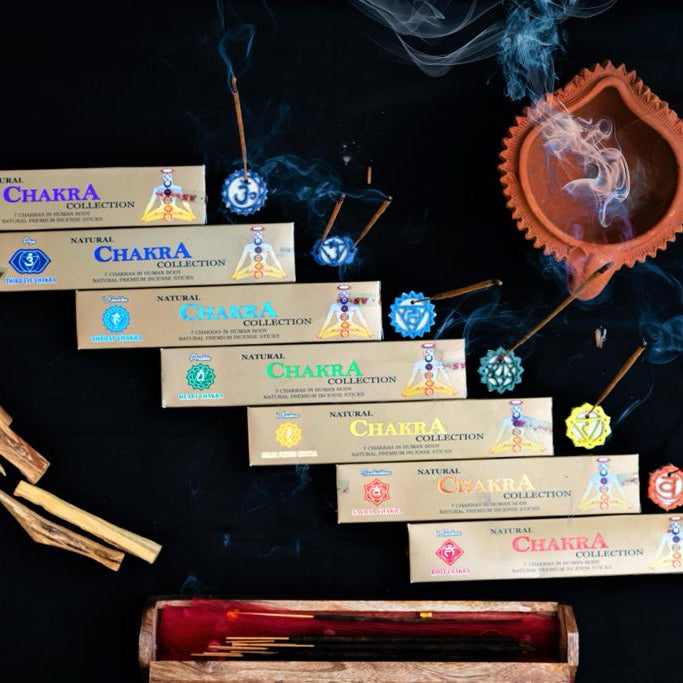 Ayurvedic 7 Chakra Collection Incense Sticks - 7 Packs x 15gm Each