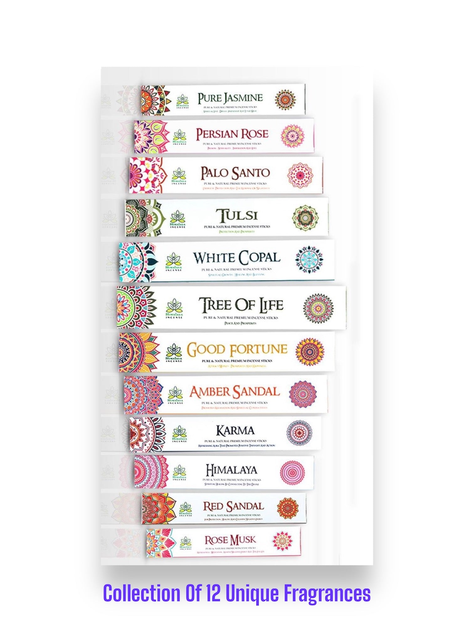 Himalaya Mandala Incense Sticks Collection Set of 12