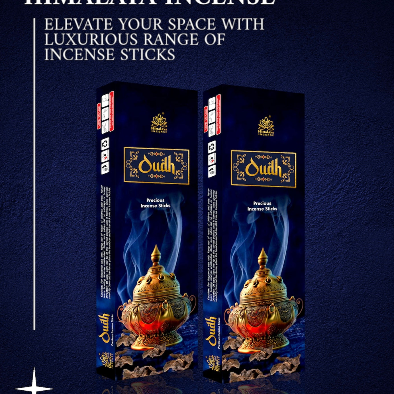 Himalaya Oudh Precious Incense Sticks 50gms With Metal Incense Sticks Holder