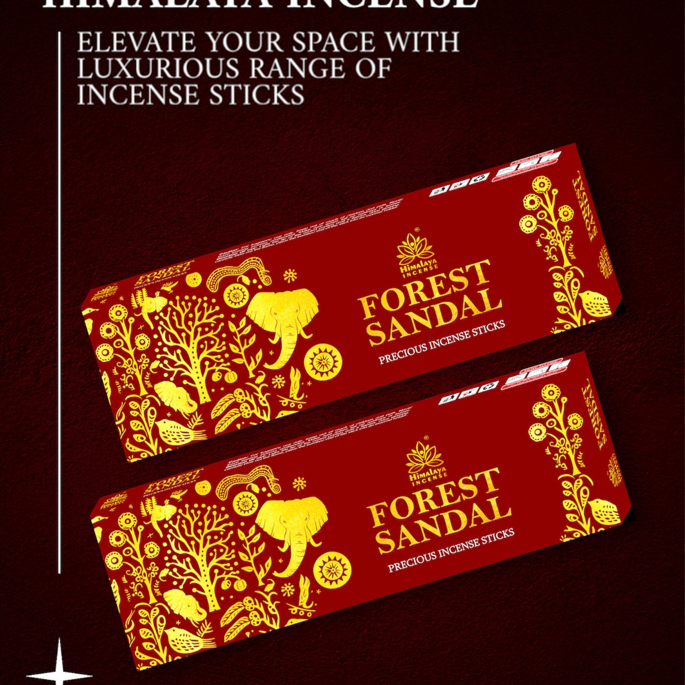 Himalaya Forest Sandal Luxurious Incense Sticks 50 Gms Pack With Metal Incense Sticks Holder