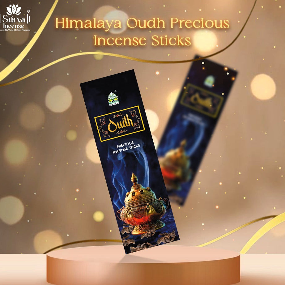Himalaya Oudh Precious Incense Sticks 50gms With Metal Incense Sticks Holder