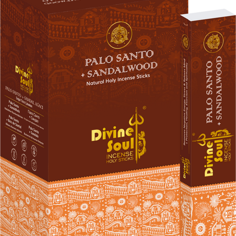 Divine Soul Palo Santo + Sandalwood - 12packs x 15gm Each