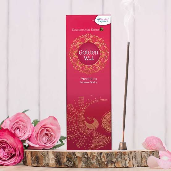 Flourish Fragrance Golden Wish Thick Incense Sticks