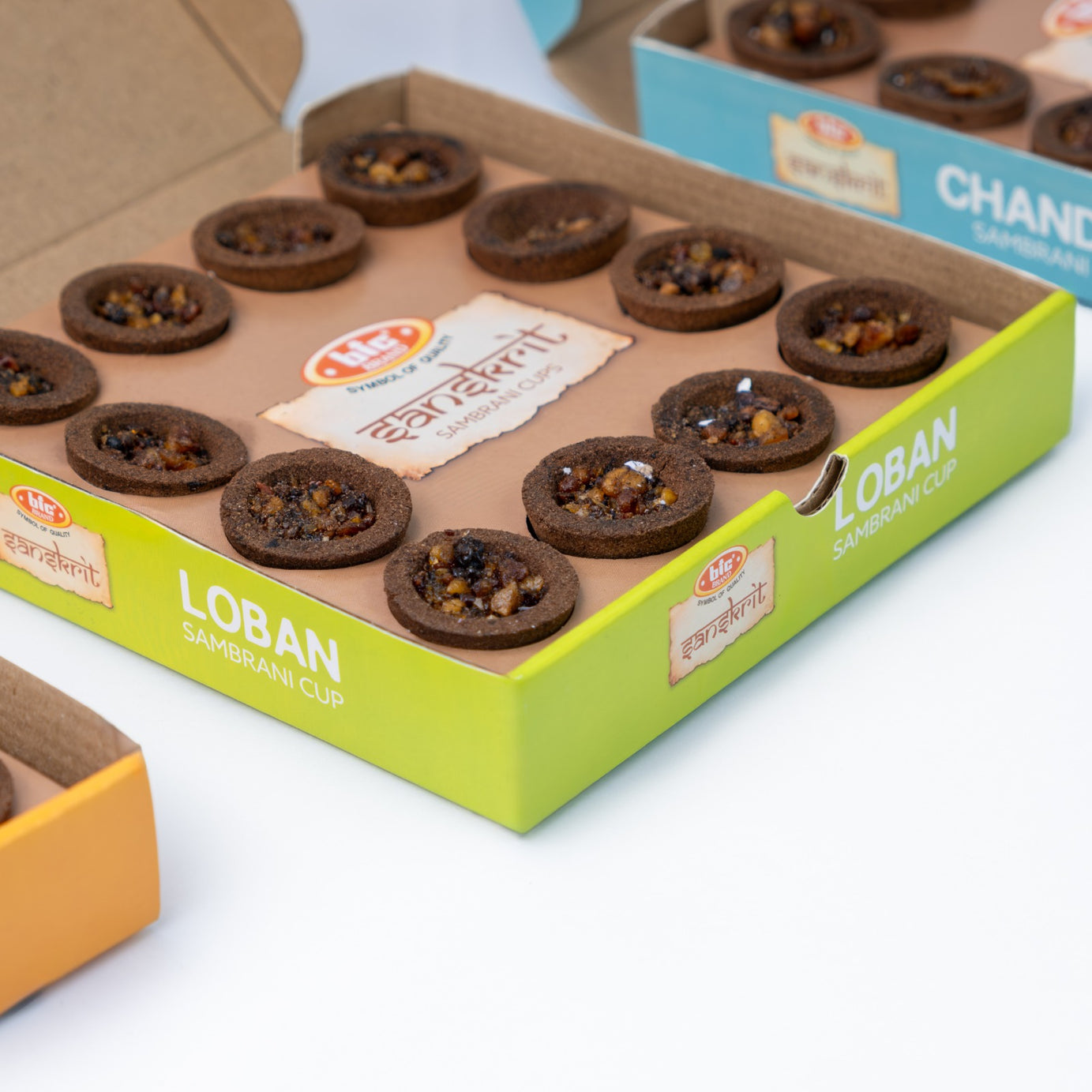 BIC Brand Sanskrit Sambrani Cups - Guggal, Loban, Chandan – Premium Natural Resin, Long Burn Time - 12 Cups Pack X 3 | 36 Cups