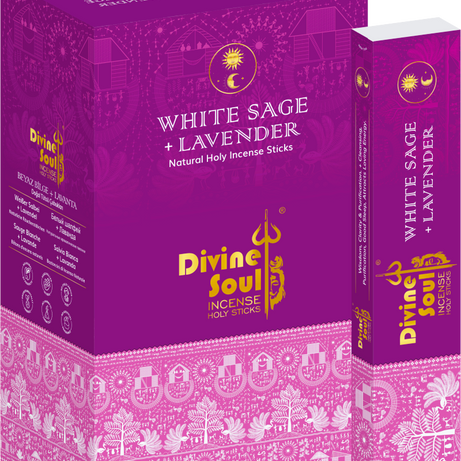 Divine Soul White Sage + Lavender - 12packs x 15gm Each