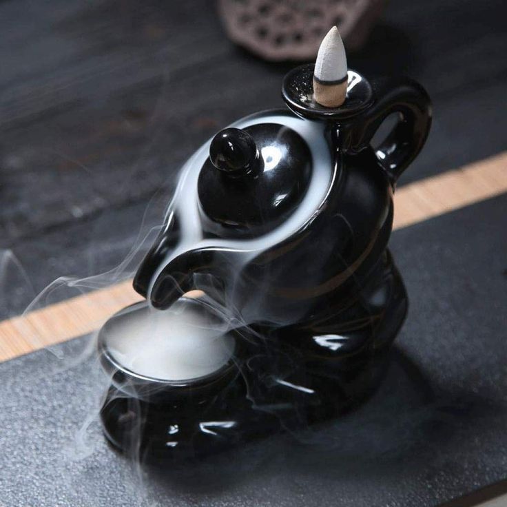 Backflow Incense Cones Burner - TEA POT | FREE 10 Cones