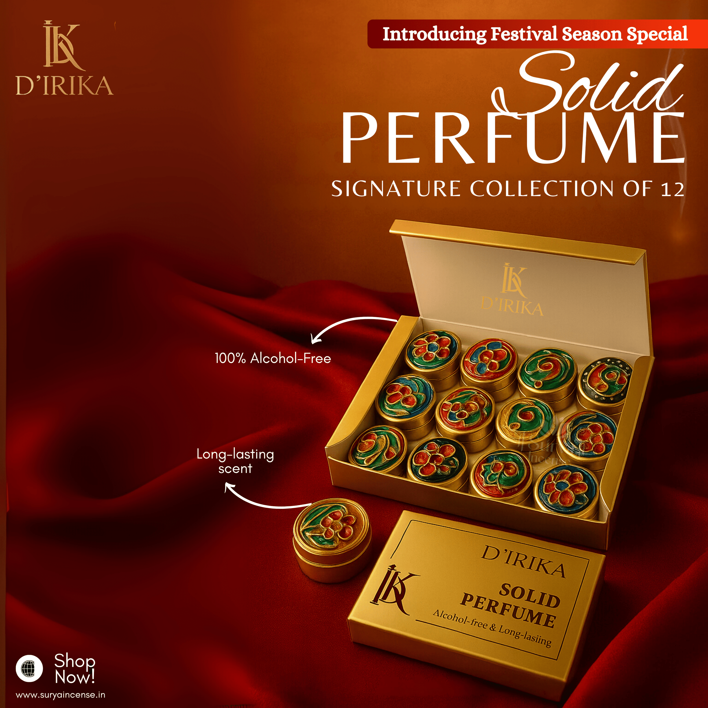 Top Trending Solid Perfumes Signature Collection Pack of 12