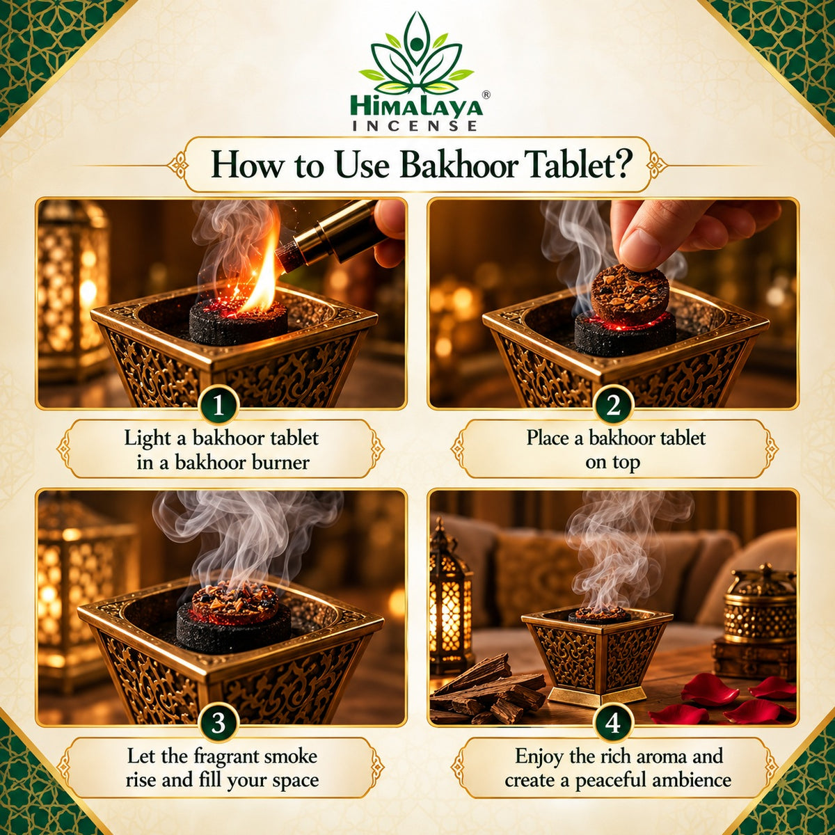 Amber Bakhoor Tablets – Best Amber Bakhoor in India | Premium Amber Arabic Bakhoor | Luxury Arabian Bakhoor for Home - 50Grm