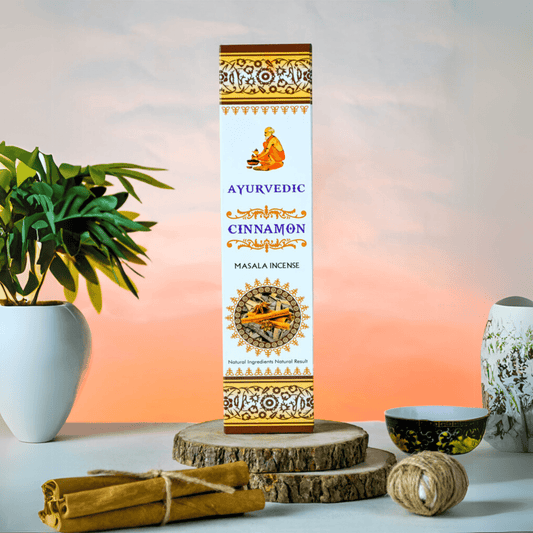 Ayurvedic Cinnamon Masala Incense Sticks - 12 Packs x 15 Sticks Each
