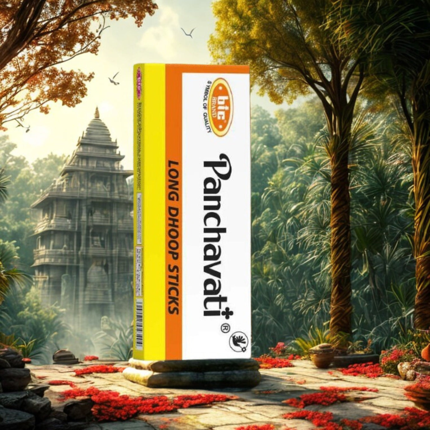 Panchavati Long Dhoop Sticks Ideal for Puja, Meditation & Aromatherap - 80G X5 Pack = 400 Grm